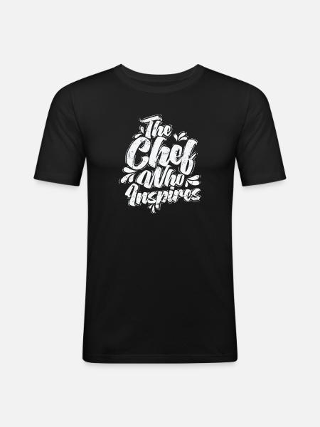 The Chef Who Inspires - Men's Slim Fit T-Shirt - black