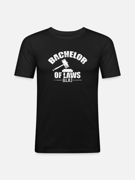 Bachelor of Laws Law - Men's Slim Fit T-Shirt - black