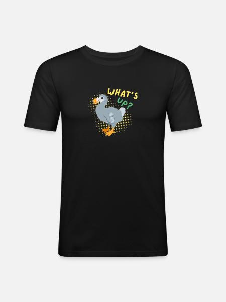 Dodo Whats's up? - Men's Slim Fit T-Shirt - black