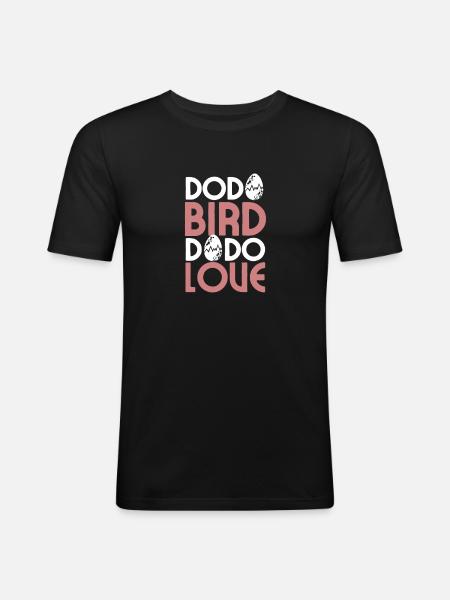 Dodo Bird Dodo Love - Men's Slim Fit T-Shirt - black