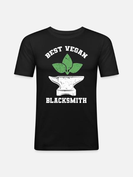 Blacksmith Vegan - Men's Slim Fit T-Shirt - black