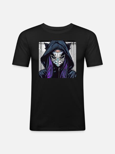 Fille Cybergoth Cool - T-shirt près du corps Homme - noir