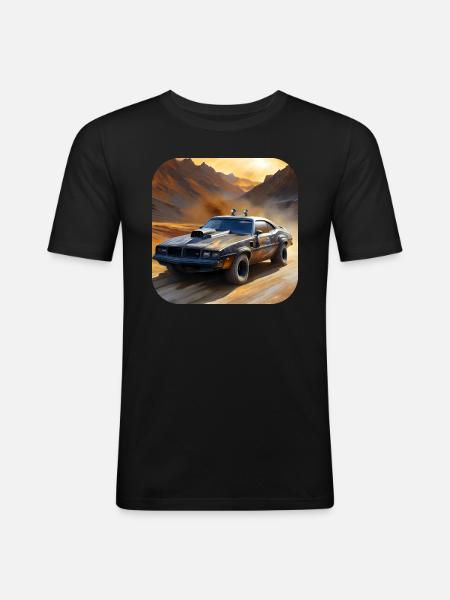 Cool Steampunk Car - Men's Slim Fit T-Shirt - black