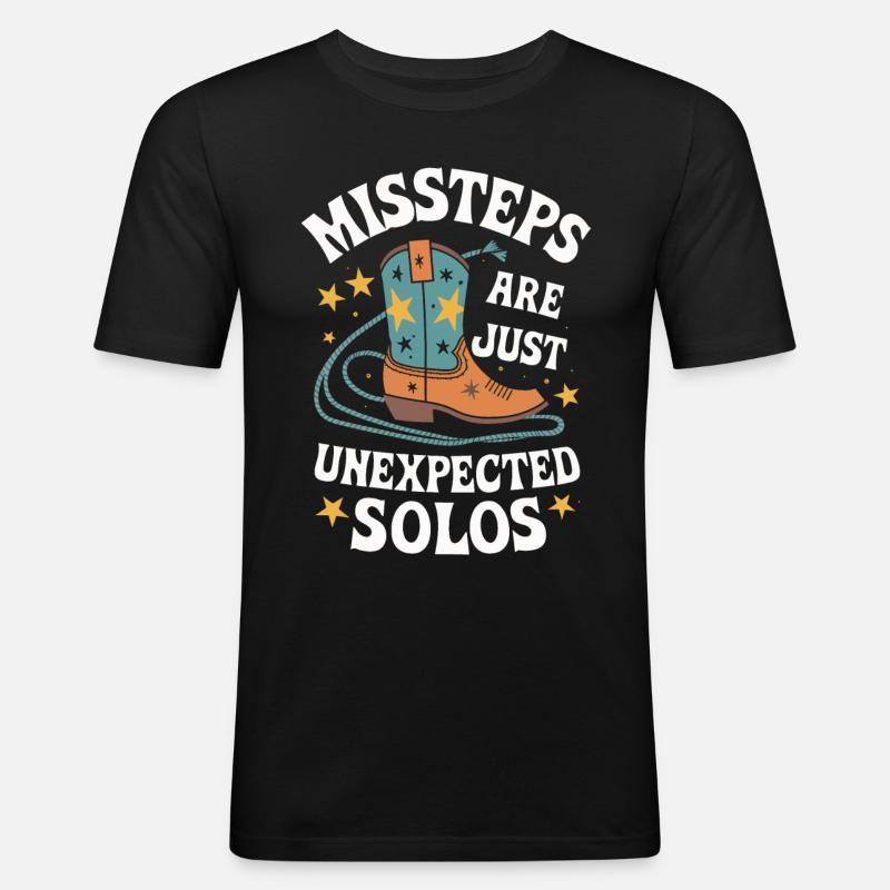 Line Dancing Dancing Dancers - Men's Slim Fit T-Shirt - black