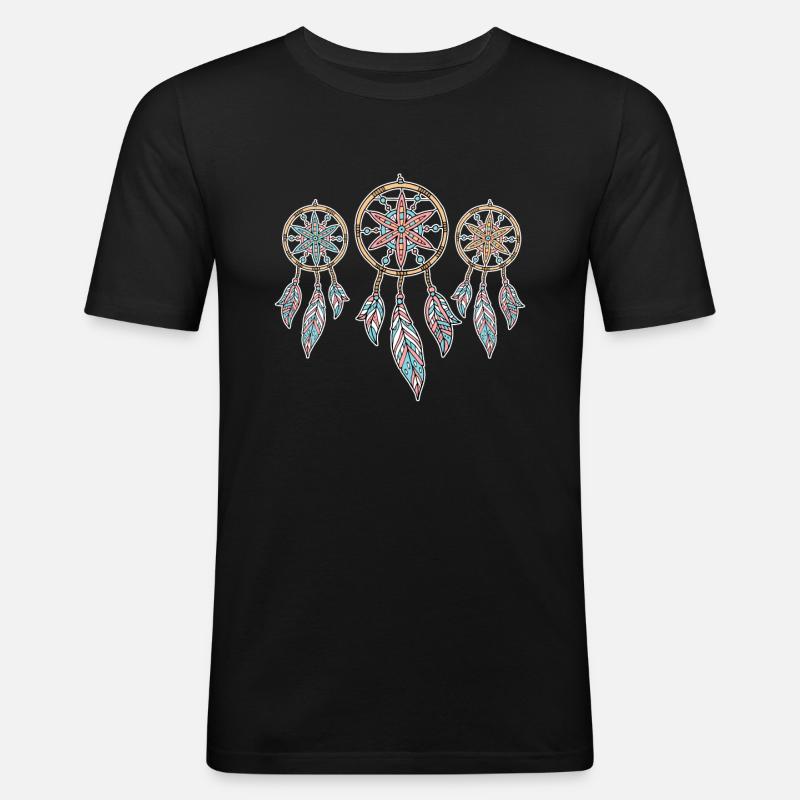 Traumfänger - Männer Slim Fit T-Shirt - Schwarz
