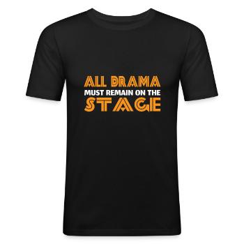 Drama stage - Men's Slim Fit T-Shirt - black - Front - Nik (191cm)