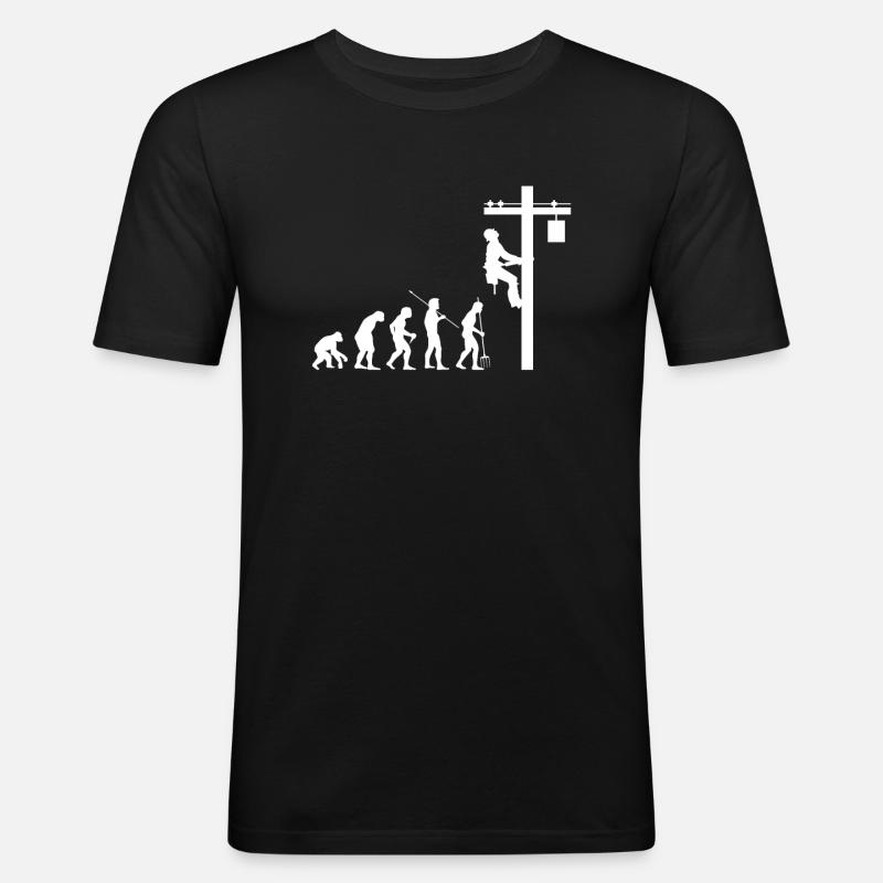 Evolution Electrician - Men's Slim Fit T-Shirt - black