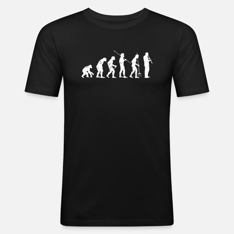 Clarinette clarinette évolution - T-shirt près du corps Homme - noir