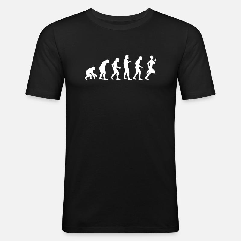 Joggen Evolution - Männer Slim Fit T-Shirt - Schwarz