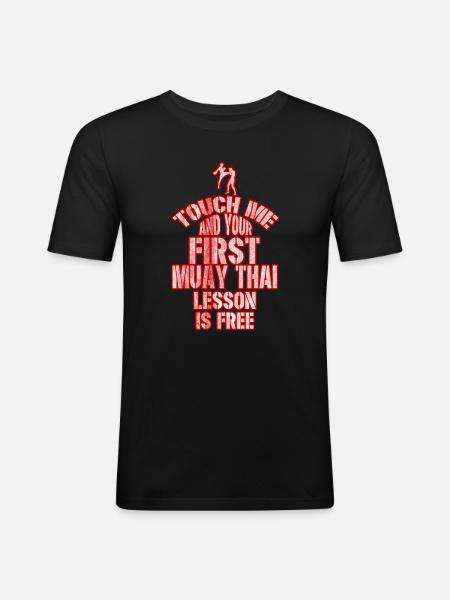 Muay Thai lessons - Men's Slim Fit T-Shirt - black