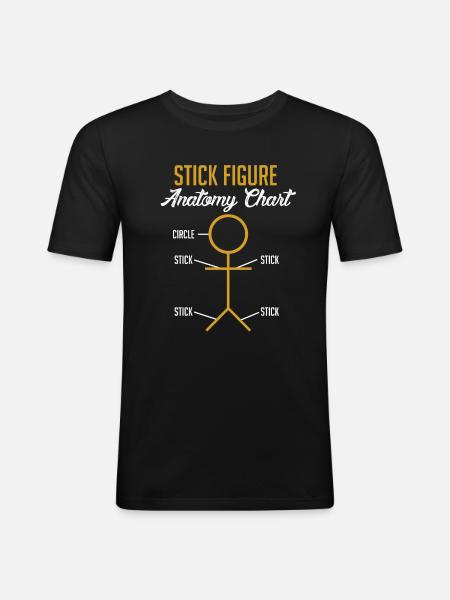 Biology Anatomy - Men's Slim Fit T-Shirt - black