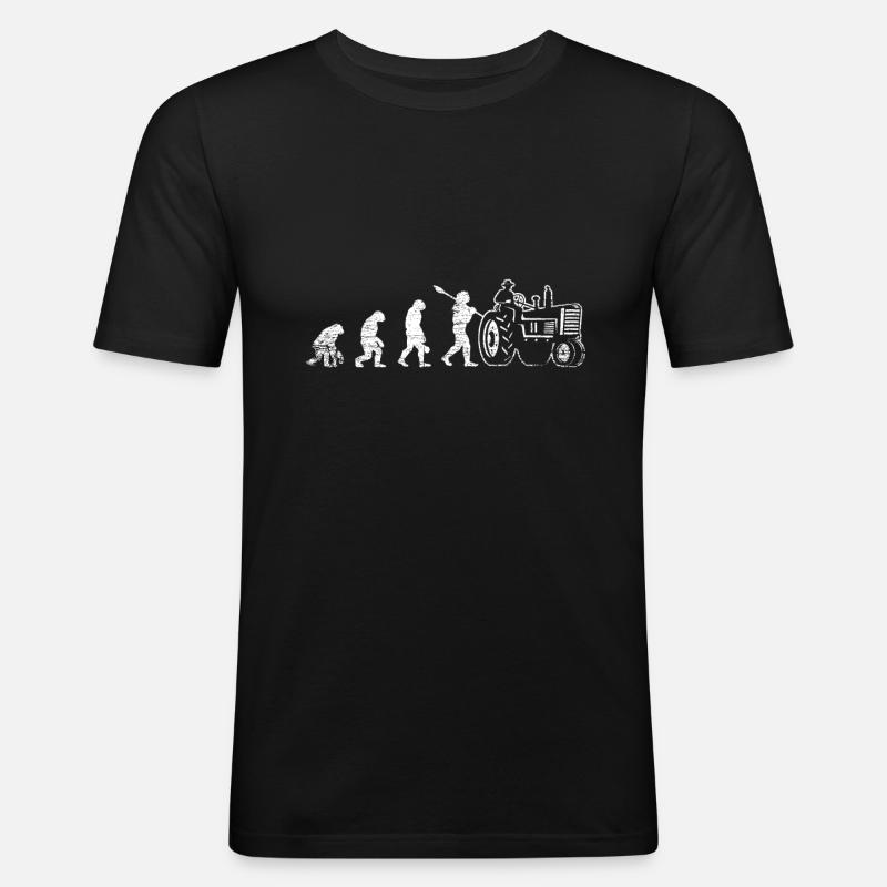 Evolution du tracteur - T-shirt près du corps Homme - noir