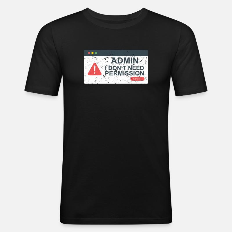 Computer Scientist Computer - Men's Slim Fit T-Shirt - black