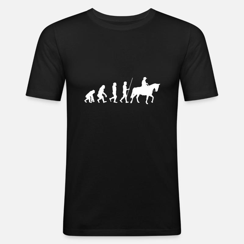 Coureur de l'évolution - T-shirt près du corps Homme - noir