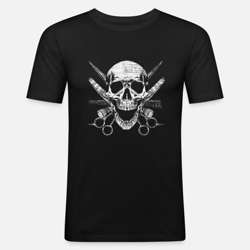 Friseur Held - Männer Slim Fit T-Shirt - Schwarz
