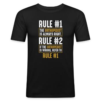 Orthopedist error - Men's Slim Fit T-Shirt - black - Front - Nik (191cm)