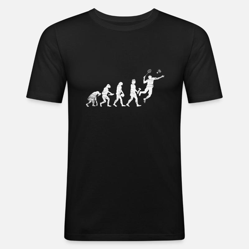 Evolution Badminton - Männer Slim Fit T-Shirt - Schwarz