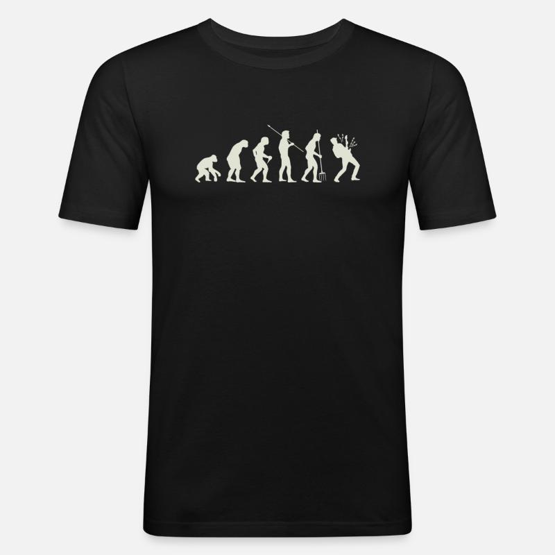 Evolution guitar - Men's Slim Fit T-Shirt - black