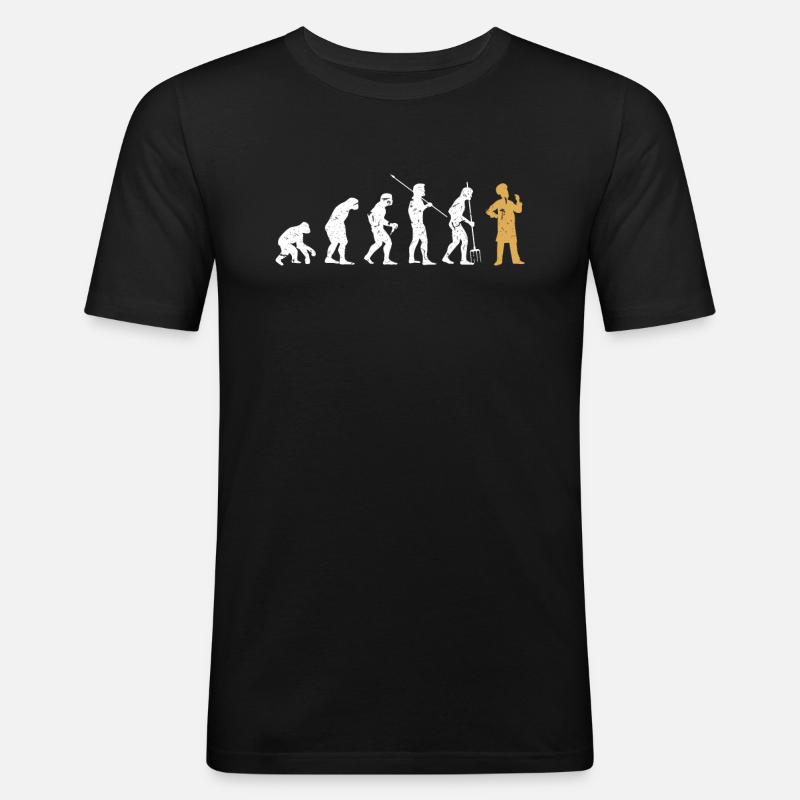 Cuisinier évolution - T-shirt près du corps Homme - noir