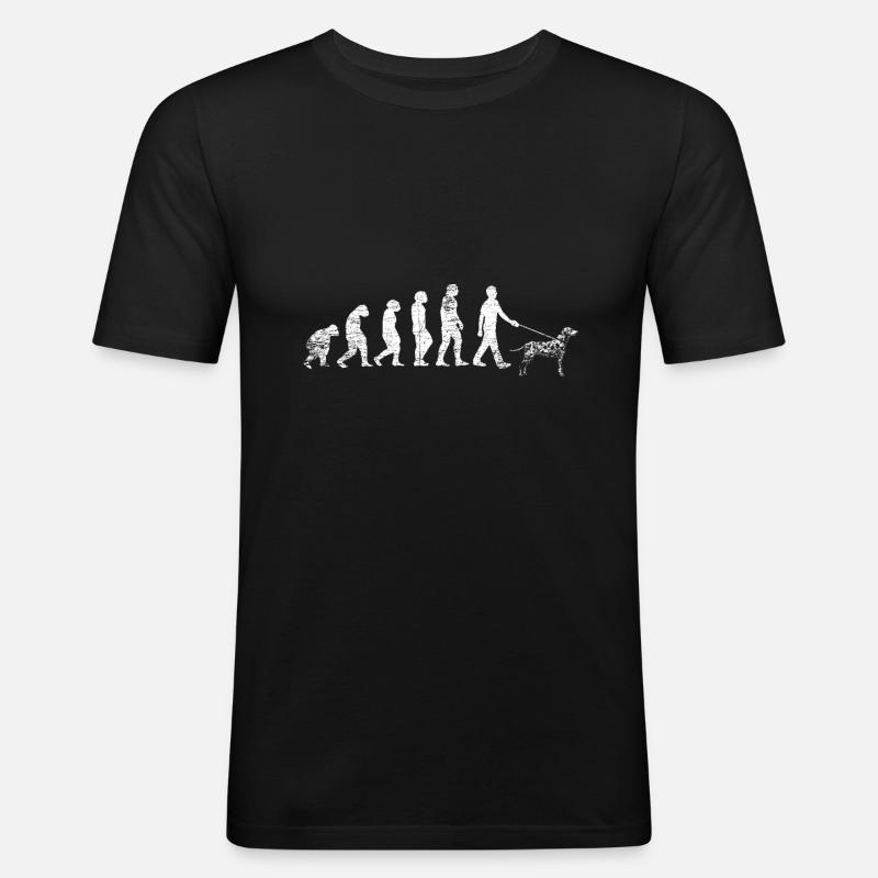 Evolution Dalmatian - Men's Slim Fit T-Shirt - black