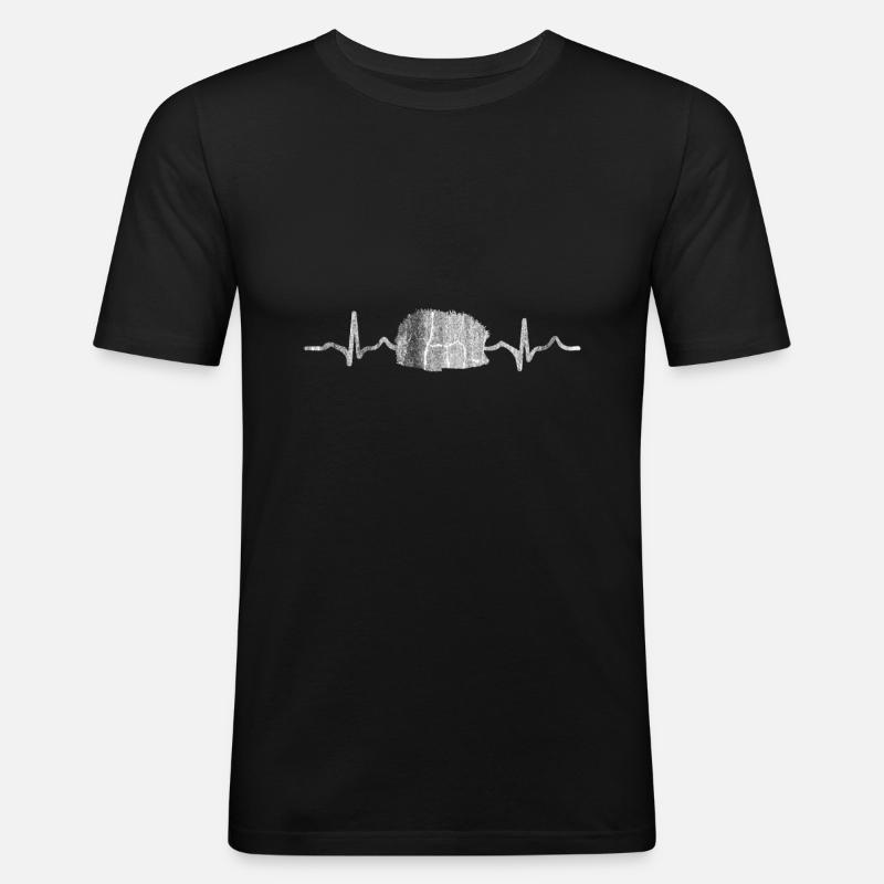 Igel Frequenz Puls - Männer Slim Fit T-Shirt - Schwarz