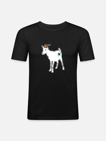 Goat luck - Men's Slim Fit T-Shirt - black