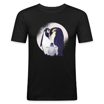 manchot - T-shirt près du corps Homme - noir - Devant - Nik (191cm)