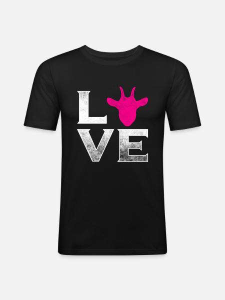 Goat love billy goat - Men's Slim Fit T-Shirt - black