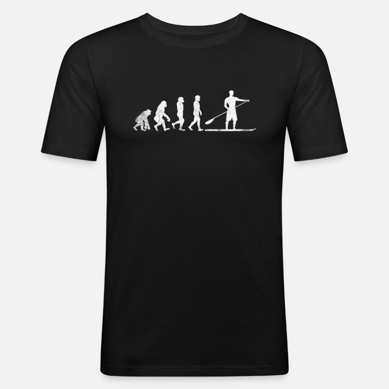 Evolution du SUP - T-shirt près du corps Homme - noir