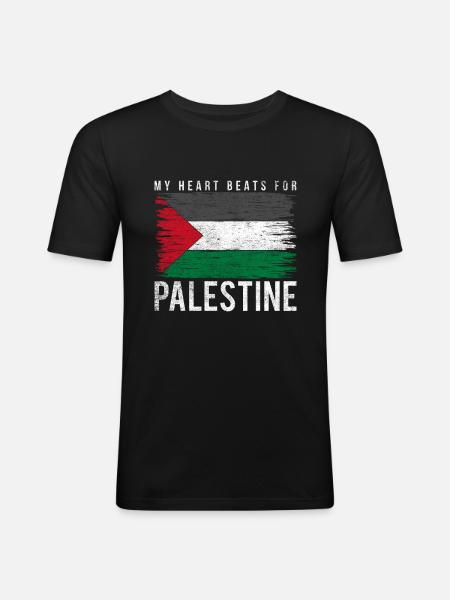 Palestine - Men's Slim Fit T-Shirt - black