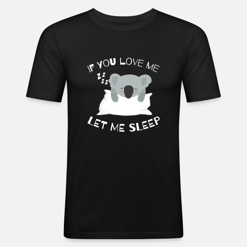 Koala Tier - Männer Slim Fit T-Shirt - Schwarz