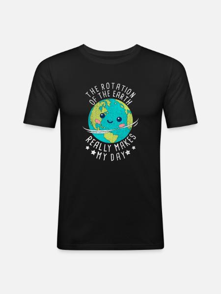 Earth Day Planet Earth - Men's Slim Fit T-Shirt - black