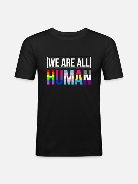 LGBTQ gay transgender - Men's Slim Fit T-Shirt - black
