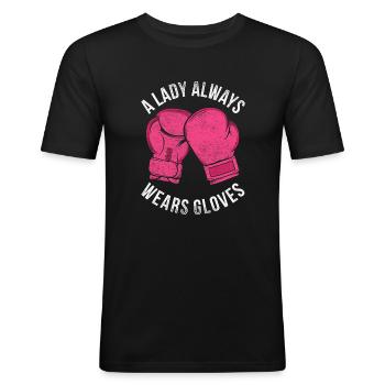 Muay Thai - T-shirt près du corps Homme - noir - Devant - Nik (191cm)