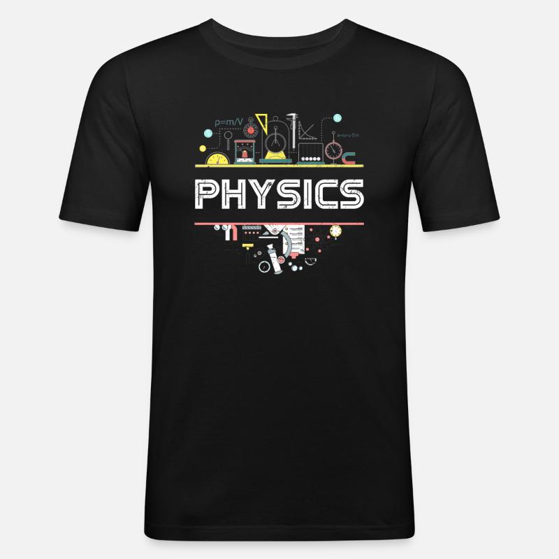 Physik Quantenphysik - Männer Slim Fit T-Shirt - Schwarz
