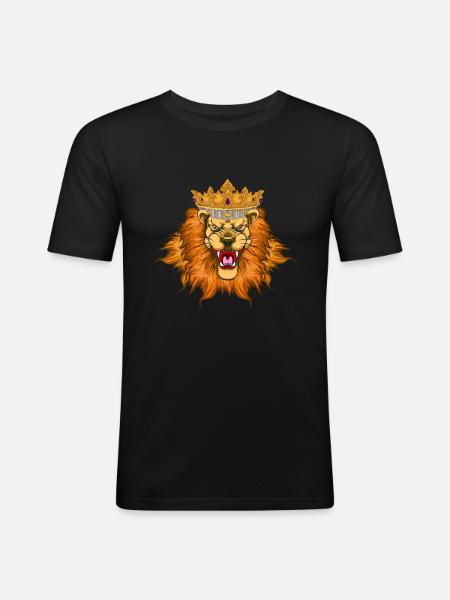 lion - Men's Slim Fit T-Shirt - black