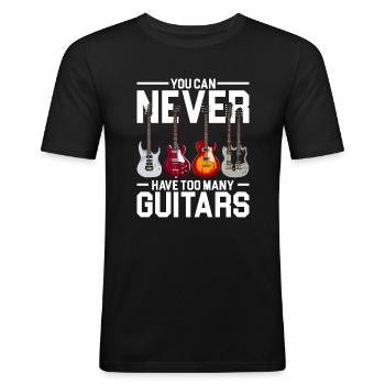 guitar - Men's Slim Fit T-Shirt - black - Front - Nik (191cm)