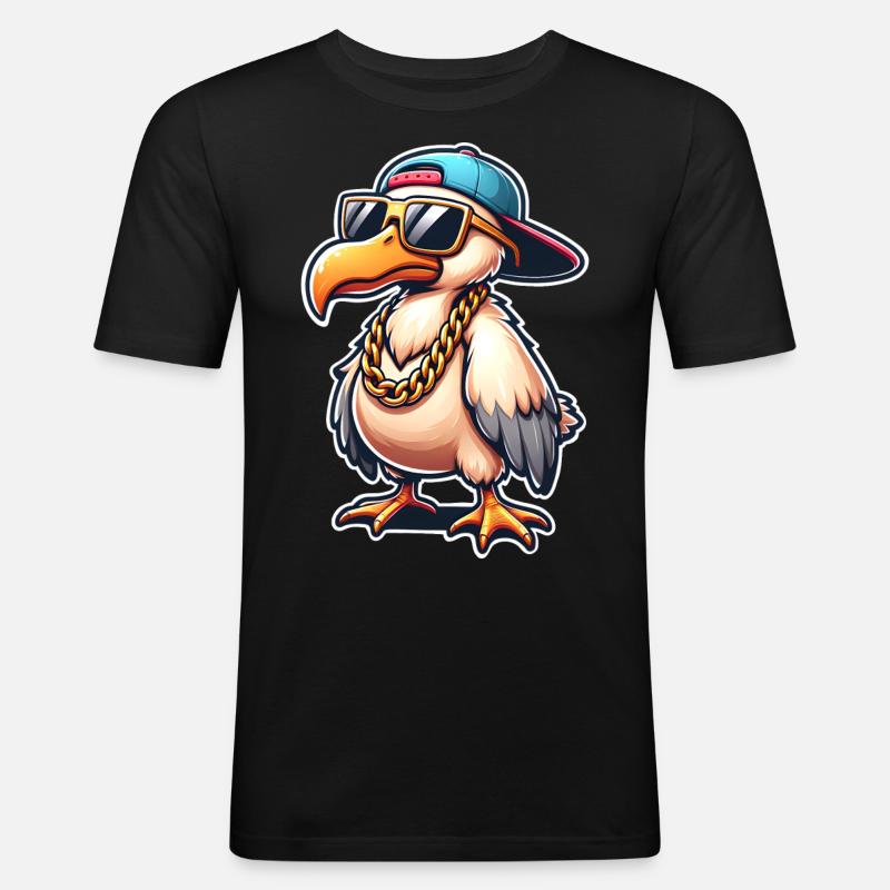 Dodo - Männer Slim Fit T-Shirt - Schwarz