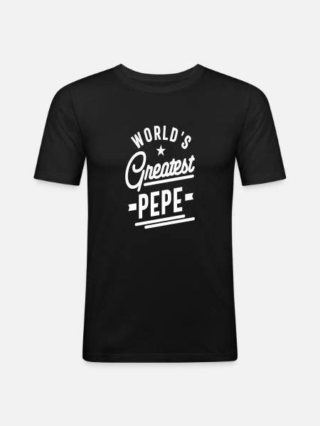 World's Greatest Pepe - Men's Slim Fit T-Shirt - black