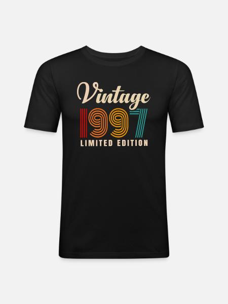 millésime 1997 - T-shirt près du corps Homme - noir