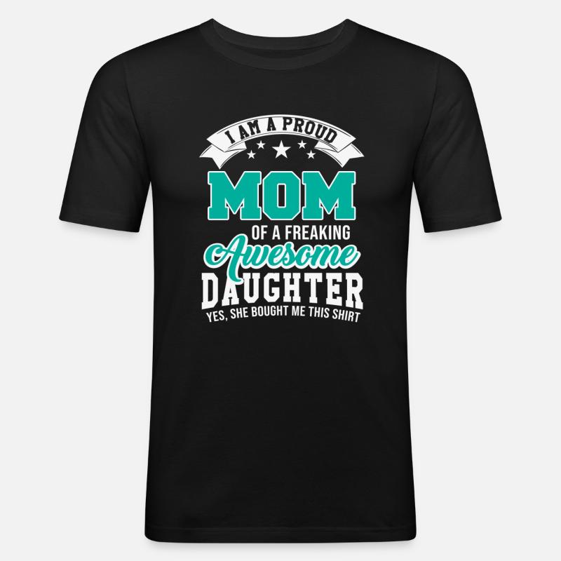 Mutter tochter geschenk - Männer Slim Fit T-Shirt - Schwarz