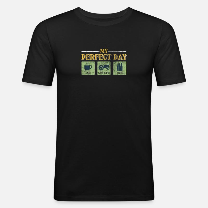 Traktor - Männer Slim Fit T-Shirt - Schwarz