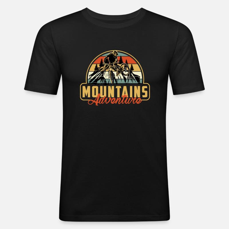 1 13 - Männer Slim Fit T-Shirt - Schwarz
