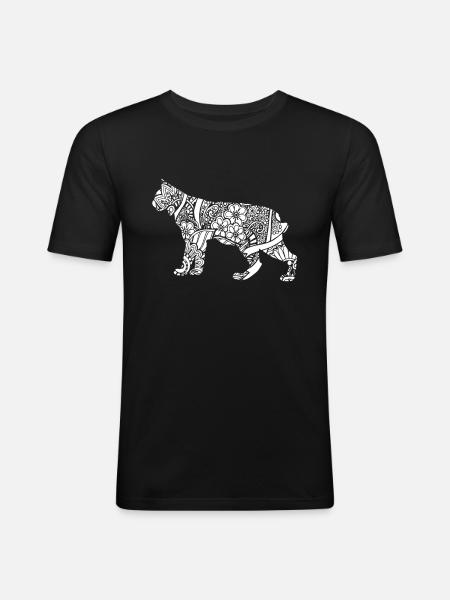 Bobcat Bobcat Floral Pattern - Men's Slim Fit T-Shirt - black
