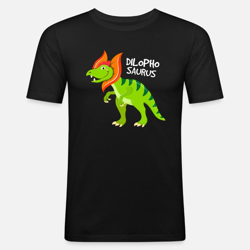 Dilophosaurus Saurier - Männer Slim Fit T-Shirt - Schwarz