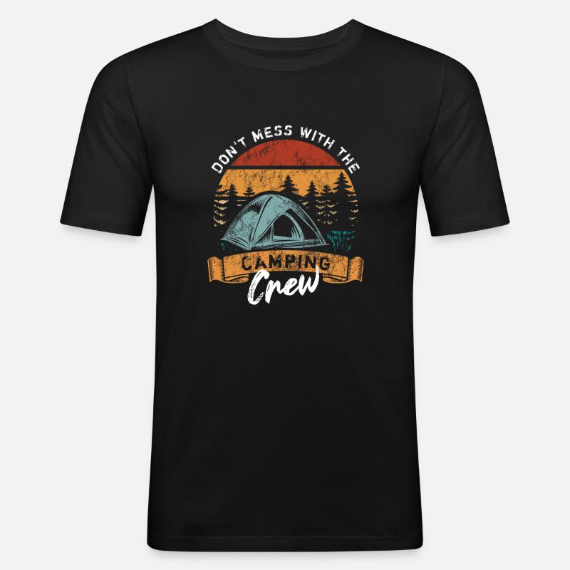 Don't mess with the Camping Crew - Men's Slim Fit T-Shirt - black