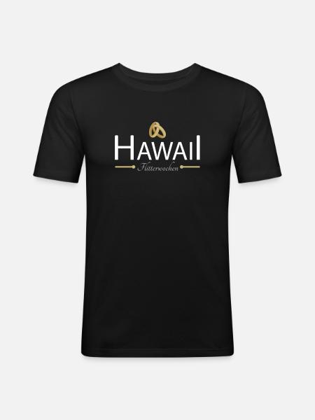 Flitterwochen Hawaii - Männer Slim Fit T-Shirt - Schwarz