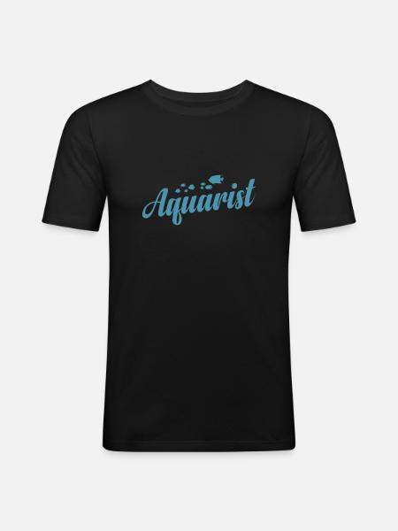 Aquarium Aquarist - Men's Slim Fit T-Shirt - black