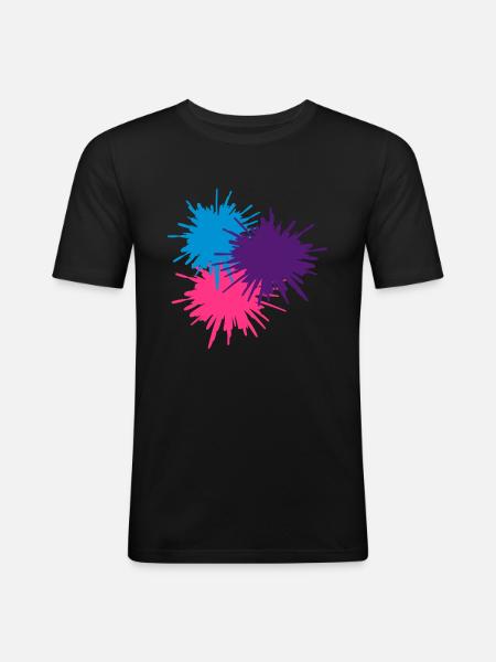 Paint splodge - Men's Slim Fit T-Shirt - black