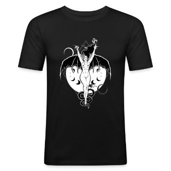 Bat Girl - Men's Slim Fit T-Shirt - black - Front - Nik (191cm)